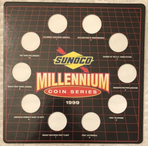 PORTAMONEDAS VINTAGE PROMO SUNOCO MILLENNIUM 1999 SIN USAR - Imagen 1 de 2