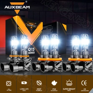 For Volvo VNL VNM 2004 2005-2015 AUXBEAM Canbus LED Headlight High Low Fog White - Picture 1 of 12