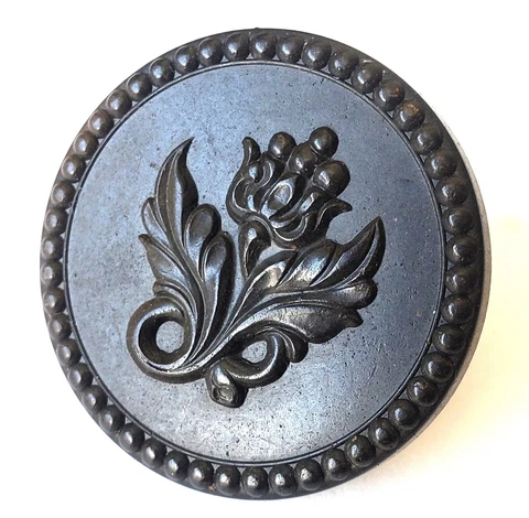 Goodyear Rubber Plant Antique Button 1&1/8" Backmark with Error Cover