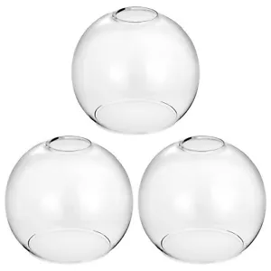 3 Pack Clear Glass Shade Replacements, Globe Glass Lamp Shade Covers for Ligh... - Picture 1 of 7