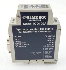 BLACK BOX CORP ICD100A INTERFACE CONVERTER, RS-232 TO RS-422/RS-485 - Picture 1 of 6