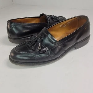 Allen Edmonds Shoes Mens Size 9.5 D Tassel Loafers Black Leather Casual 1409 - Picture 1 of 14