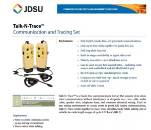 JDSU Talk-N-Trace™Communication and Tracing Set - Picture 1 of 6