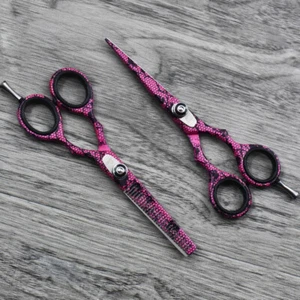 New Professional Barber Hairdressing Scissors Set Gold Edition & Razor Kit 5.5" - Picture 1 of 5