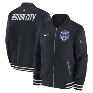 Detroit Tigers Nike 2025 City Connect Authentic Collection Full Bomber Jacket - Picture 1 of 3