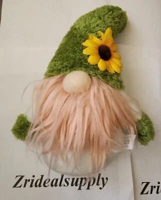Muñeca Garden Gnomo 13 pulgadas Sombrero Verde Barba Rosa Nuevo Con Etiqueta PARA VACACIONES  Foto 1 de 2
