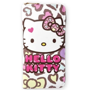 Hello Kitty Leopard Print Long Line Wallet Purse - Picture 1 of 2