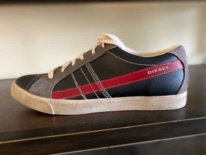 💥💥Diesel D-String Low Sneakers, US13/EUR47, RN93243,barely worn, Red/Gray - Picture 1 of 4