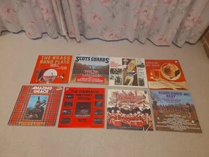 Collection of 8 Scottish Military Bands vinyl LPs Scotland Records Bagpipes - Picture 1 of 1