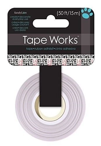 Red Love Words Craft Washi Tape by Tapeworks - Image 1 of 1