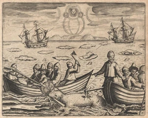 Antique Print "Phoenomenon in Coelo" T. De Bry, 1598 - Bild 1 von 3
