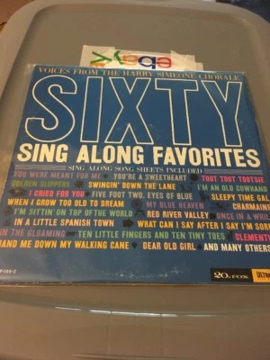 Harry Simeone Chorale - Sixty Sing Along Favorites 2 LP VG+ TCF 106 2 Mono Vinyl - Image 1 of 4
