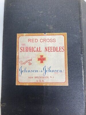 Antique Surgical Needle Salesman Sample Set Johnson & Red Cross • 38.36$
