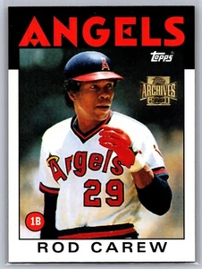 2001 TOPPS ARCHIVES BASEBALL 151 ROD CAREW ANGELS - Foto 1 di 2
