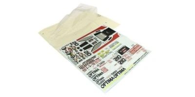 KYOSHO TURBO OPTIMA 4WD, NEW CLEAR BODY SHELL SET DECALS (UNPAINTED) OTB248 B - Image 1 of 3