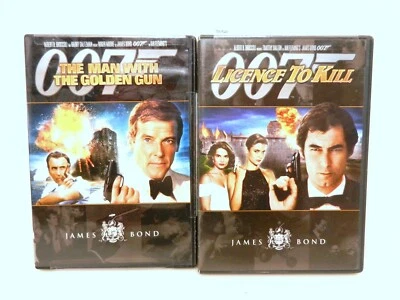 James Bond 007 DVD Movies 1974 Golden Gun Moore 1989 Licence to Kill Dalton  T85 - Image 1 of 4