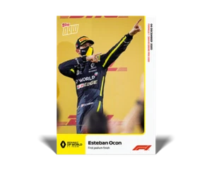 2020 TOPPS NOW F1 #18 ESTEBAN OCON - FIRST PODIUM FINISH - 12/6/20 - Picture 1 of 2