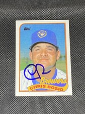 Chris Bosio Milwaukee Brewers Signed Auto 1989 Topps #311 ~ COA