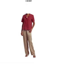 NUEVA CAMISA DE PRIMAVERA LINO GENEROSA TALLA GRANDE Lino MÁS DULCE CON FORMA 7 COLORES - Imagen 1 de 7