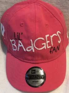 Neu mit Etikett Wisconsin Lil Badgers Fan Kleinkind Mütze Mädchen pink New Era 9Twenty elastischer Rücken - Bild 1 von 11