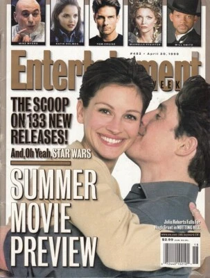 JULIA ROBERTS - HUGH GRANT - WILL SMITH - Vtg ENTERTAINMENT WEEKLY Magazine 1999 - Image 1 of 2