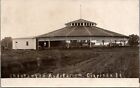 Clarinda IA~Chautauqua Auditorium in the Round~Keokuk & Red Oak RPO~RPPC 1909