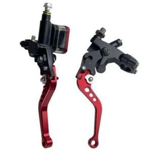 7/8"CNC Motorcycle Master Cylinder Perch Lever Hydraulic Brake Clutch Pump Red×2 - Bild 1 von 8