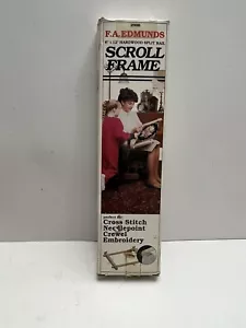 F A Edmunds 6" x 12" Hardwood Split Rail Scroll Frame NIP cross stitch, Crewel. - Picture 1 of 7