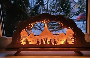 Schwibbogen, Erzgebirge, elektrisch, warmweiße LED, festliche Weihnachtsdeko - Bild 1 von 5