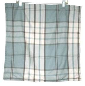 Brooks Brothers Plaid Flannel Pillow Covers Set Of 2 20x20 & 20x12 Soft & Cozy - Picture 1 of 12