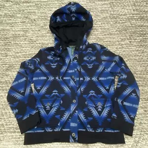 Lauren Ralph Lauren Hoodie Strickjacke Pullover Damen Azteken Navajo Jacke blau bequem - Bild 1 von 9