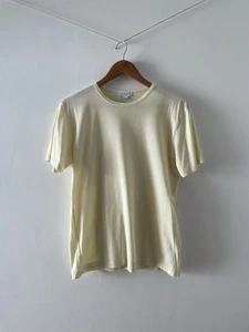 Sunspel Plain Yellow T-Shirt Size M Medium Made in England Cotton (45) - Picture 1 of 11