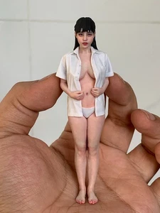 Miniature Figure Scene Props 1/18 Long Hair Sweet Beauty Diorama Resin Sculpt - Picture 1 of 20