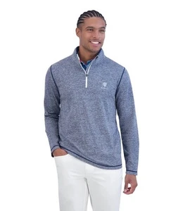 Ben Sherman Mens Seamless Knit Quarter Zip Golf Sweatshirt Color Navy Large NWT - Picture 1 of 4