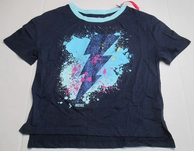 New Girls Size XL (16/18) Justice Short Sleeve Split Hem Tee - Image 1 of 2