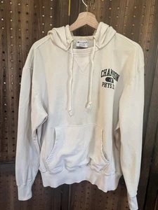 Champion Phys. Ed. Sudadera con Capucha Hombre Mediana Blanca Marfil Pullover Logo Sudadera - Imagen 1 de 11