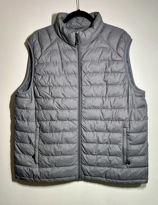 32 Degrees Heat Men's XL Gray Down Puffer Vest Lightweight Insulated Outerwear - Image 1 of 4