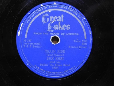 Sax Kari Detroit Jazz RnB 78 Train Ride bw Red Hot Feeling on Great Lakes 1205 Foto 1 de 3