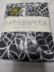Copenhagen Home Single Duvet Spiders Web Duvet Cover Pillowcase Halloween NEXT - Picture 1 of 19