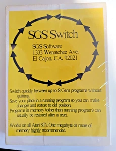 SGS Switch; Atari ST Disk w/Manual - Complete in Box - Picture 1 of 2