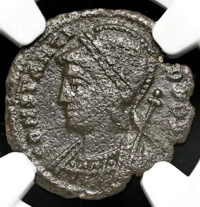 Konstantin I. der Große 307-337 n. Chr., Römisches Reich AE3/4 Bi Nummus Bibelmünze, NGC - Bild 1 von 5