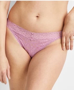 State of Day Women's Lace Thong Underwear Small Mauve Orchid - Picture 1 of 3