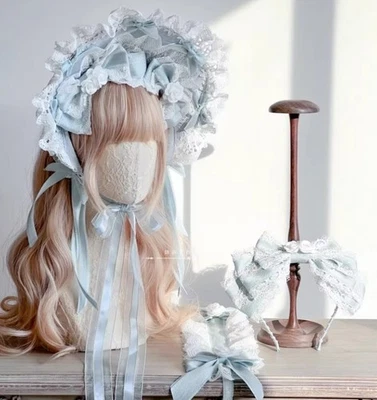 Sombrero de encaje clásico de lolita con sombrero de moño para mujer Foto 1 de 4