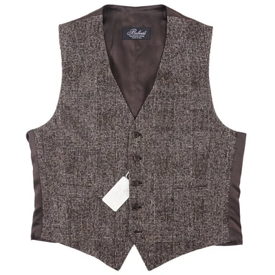 Chaleco Belvest Slim-Fit Marrón Cuadros Suave Bebé Lana Alpaca 42R (UE 52) Foto 1 de 4