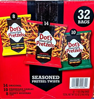 Dot's Seasoned Pretzel Twists Variety Box 32 个计数盒有效期至 2026 年 01 月 — 第 1/4 张图片