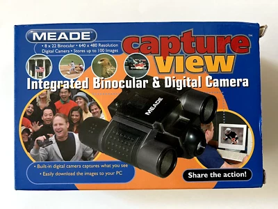 MEADE Capture View Digital Camera Photos & Integrated Binoculars BLK w/ Software - Image 1 of 4