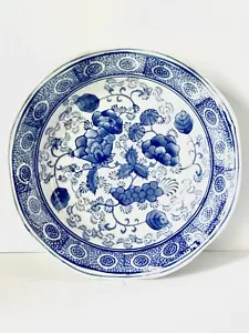 Piatta/ciotola squamlata vintage cinese esportazione blu e bianco made in China - Foto 1 di 10