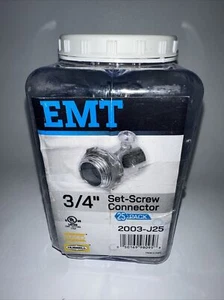 RACO 3/4 in. Uninsulated EMT Set-Screw Connector, 25-Pack / 2003-J25 - Picture 1 of 1