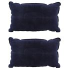 2X -Sided Flocking Pillow Inflatable Portable Foldable Pillow For Camping/ Ed