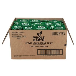 Whole Earth Sweetener Co. Stevia and Monk Fruit Sweetener, Erythritol Sweeten... - Picture 1 of 9